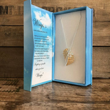 Angel Wings Necklace Two Tone in Box/Jewelry