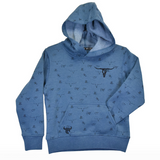 Toddler Branding Irons Fleece Hoody Slate Blue