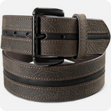 Ariat Mens Work Belt Center Inlay- Dk Brown