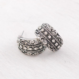 Western Hoop Earrings Silver