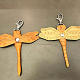 Leather Dragonfly Key Fob Purse Charm BTB
