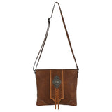 Justin Ladies Crossbody Tan with Silvertone Concho