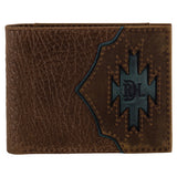 Red Dirt Hat Bifold Wallet Yoke W/Teal Inlay