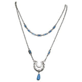 Justin Ladies Necklace Horsehoe Double Strand