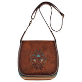 Catchfly Saddle Bag Brown W/Steer Head