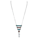 Justin Ladies Necklace 4 Tier Chandelier with stones