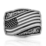 Attitude Buckle Classic Impressions Waving American Flag