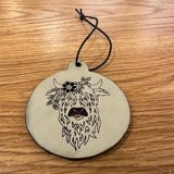 BTB Laser Cut Ornaments - Highland Cow