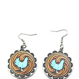 Western Design Round Earring