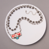 Western Multi-Strand and Enamel Steer Head Pendant Necklace