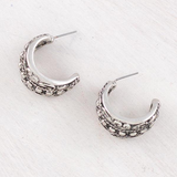 Western Hoop Earrings Silver
