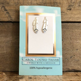 Eagle Feather Jewelry Earrings, Petite / Post On Card