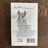 Saddle Stirrup Earrings On Wire with Aqua Bead Jewelry