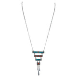 Justin Ladies Necklace 4 Tier Chandelier with stones