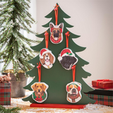 Wood Dog Pet Christmas Ornament