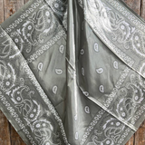 35X35 Sage & White Paisley Wild Rag