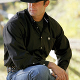 Men's Solid Button Down Western Shirt