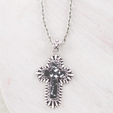 Howlite Stone Cross Necklace