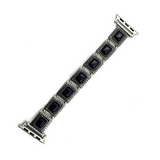 Western Turquoise Concho Stretch Apple Watch Band Black