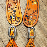 Hand Tooled Star Spur Straps BTB