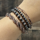 4PC Set Navajo Pearl Bracelet Stack
