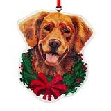 Wood Dog Pet Christmas Ornament