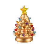Joyful Traditions LED Mini Ceramic Metallic Christmas Tree