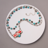 Western Multi-Strand and Enamel Steer Head Pendant Necklace