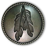 1 1/4" Feather Rope Edge Concho Weaver