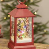 Rotating 12" Christmas Scene Lantern