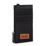 Wrangler Genuine Leather RFID Card Case Wallet Black