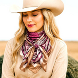 35X35 Pink Roses Wild Rag  Scarf