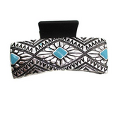 Western Concho Metal Plate Hair Claw