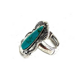 Western Stretch Elongated Teardrop Ring