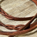 Braided Leather Single Rein 8" BTB