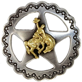 Two Tone Bucking Horse Concho 1 1/4"