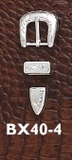 Silver Hatband Buckle Set BX40-4