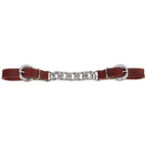 Latigo Leather 4-1/2" Flat Link Chain Curb Strap