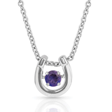 Dancing Birthstone Horseshoe Necklace