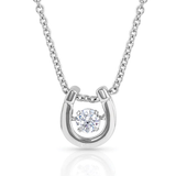 Dancing Birthstone Horseshoe Necklace
