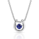 Dancing Birthstone Horseshoe Necklace