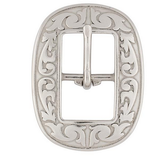 Jeremiah Watt Engraved Oval Center Bar Buckle 5/8"