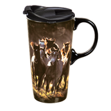 Ceramic Travel Cup 17oz w/Lid