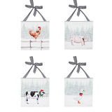 Mini Canvas w/Plaid Ribbon