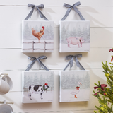 Mini Canvas w/Plaid Ribbon