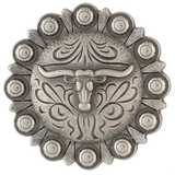 Longhorn Steer Bull Berry Concho 1 1/2"