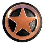Copper Star with Matte Black Paint Concho 1 1/2"