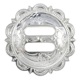 Sterling Silver Slotted Scalloped Concho 1 1/4"