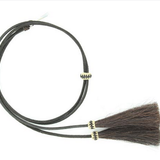 Horsehair Tassel Leather Stampede String