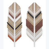 Wood Cut Out Feather Wall Art